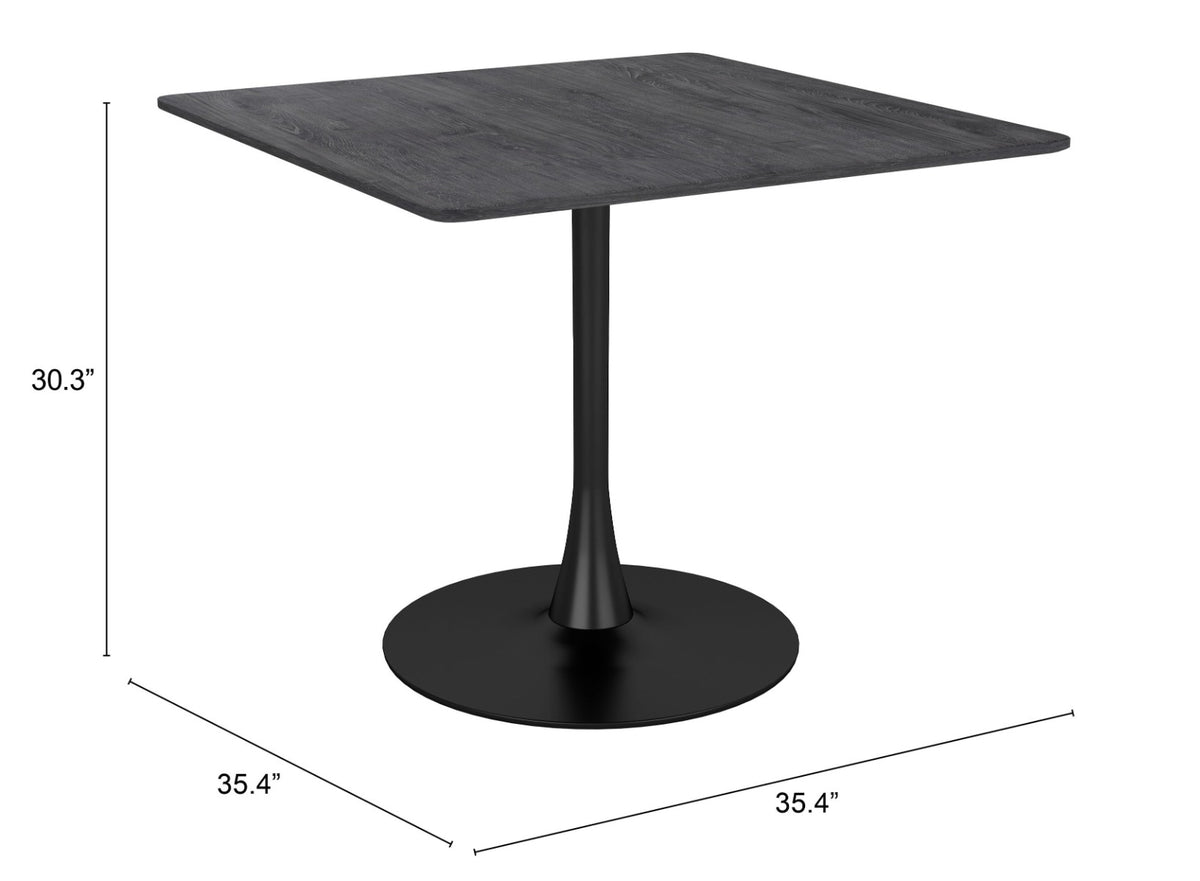 MESA DE COMEDOR NEGRA ESTILO INDUSTRIAL MODERNO
