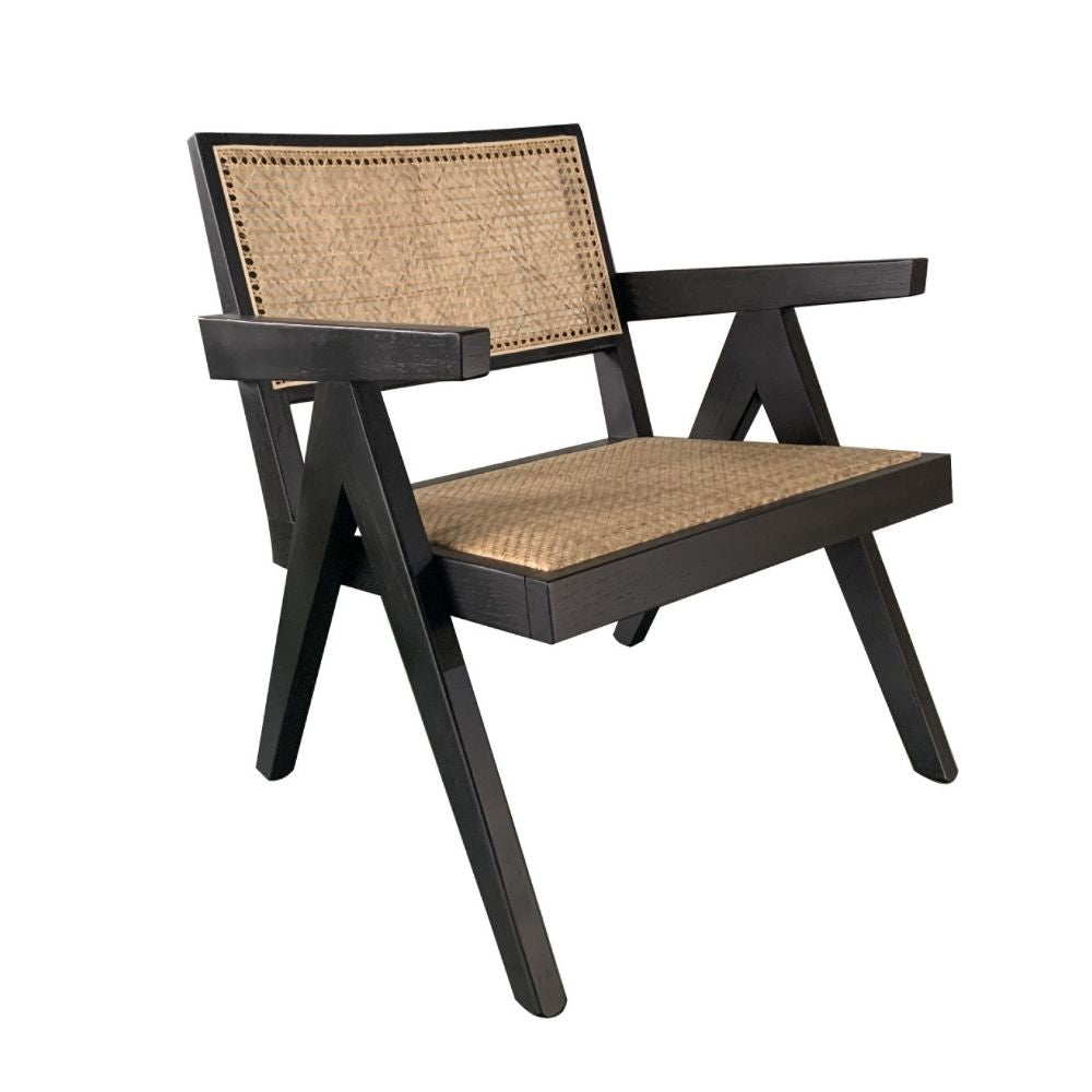 SILLA OCASIONAL ÍNORA NEGRO RATTAN