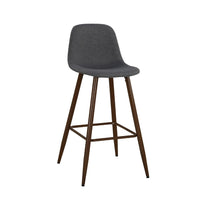 BANCO KÉLON TELA GRIS METAL/MADERA