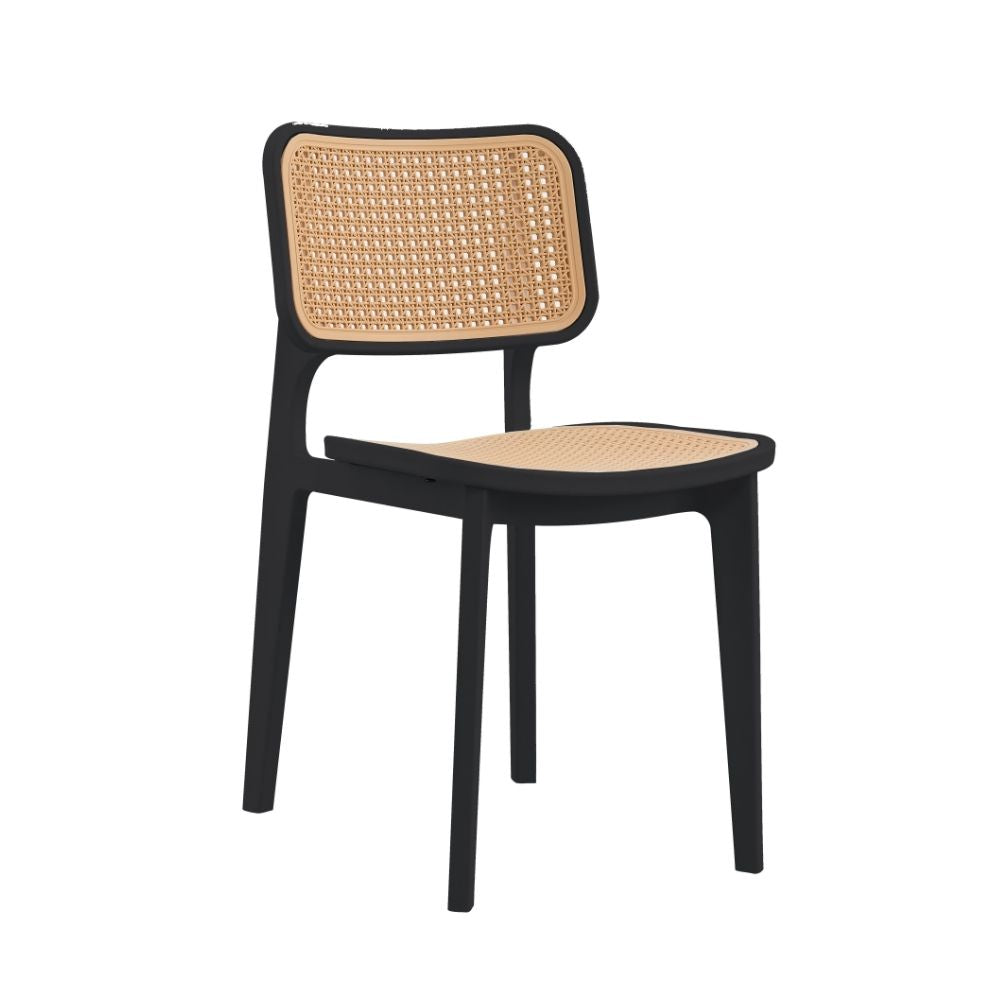 Silla MÁREN PP Negra | Diseño Moderno, Ligera y Resistente para Comedor, Cocina u Oficina