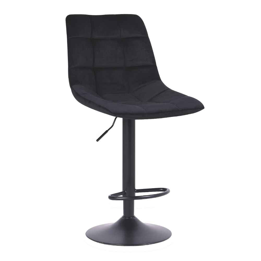 BANCO ÍXEN VELVET NEGRO BASE NEGRA