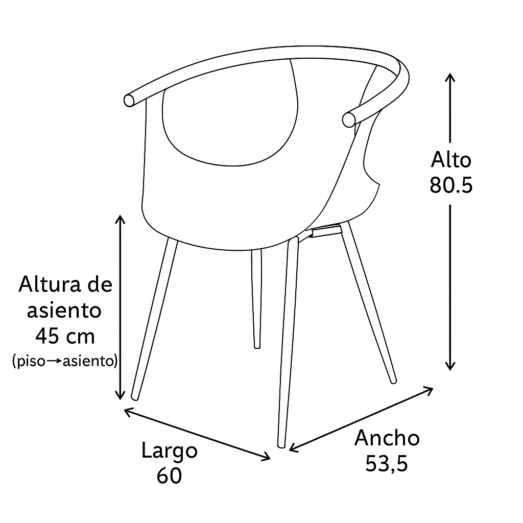 SILLA DE COMEDOR VARESE DISEÑO MODERNO Y ELEGANTE