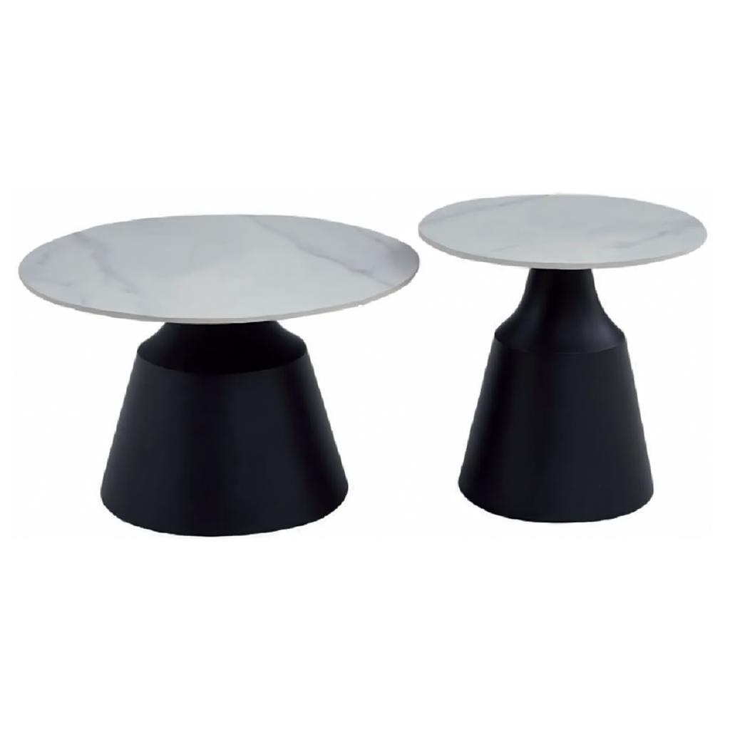 MESA OCASIONAL ERYNDOR BLANCA SET 2 PIEZAS