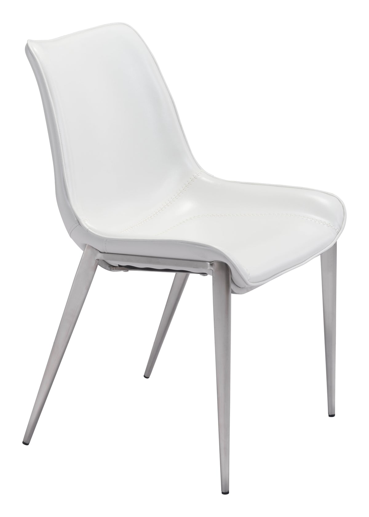 SILLA DE COMEDOR ALTEA BLANCA Y PLATEADA