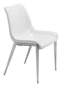 SILLA DE COMEDOR ALTEA BLANCA Y PLATEADA
