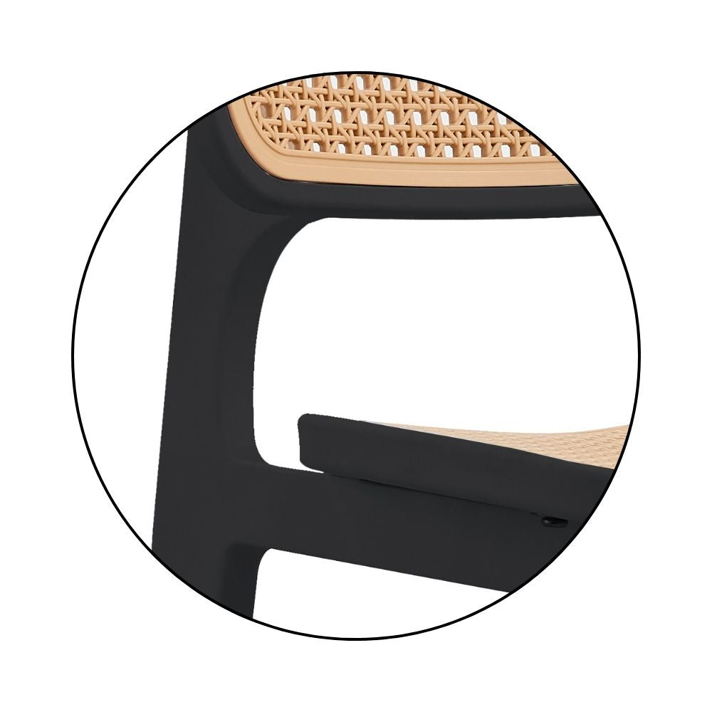 Silla MÁREN PP Negra | Diseño Moderno, Ligera y Resistente para Comedor, Cocina u Oficina