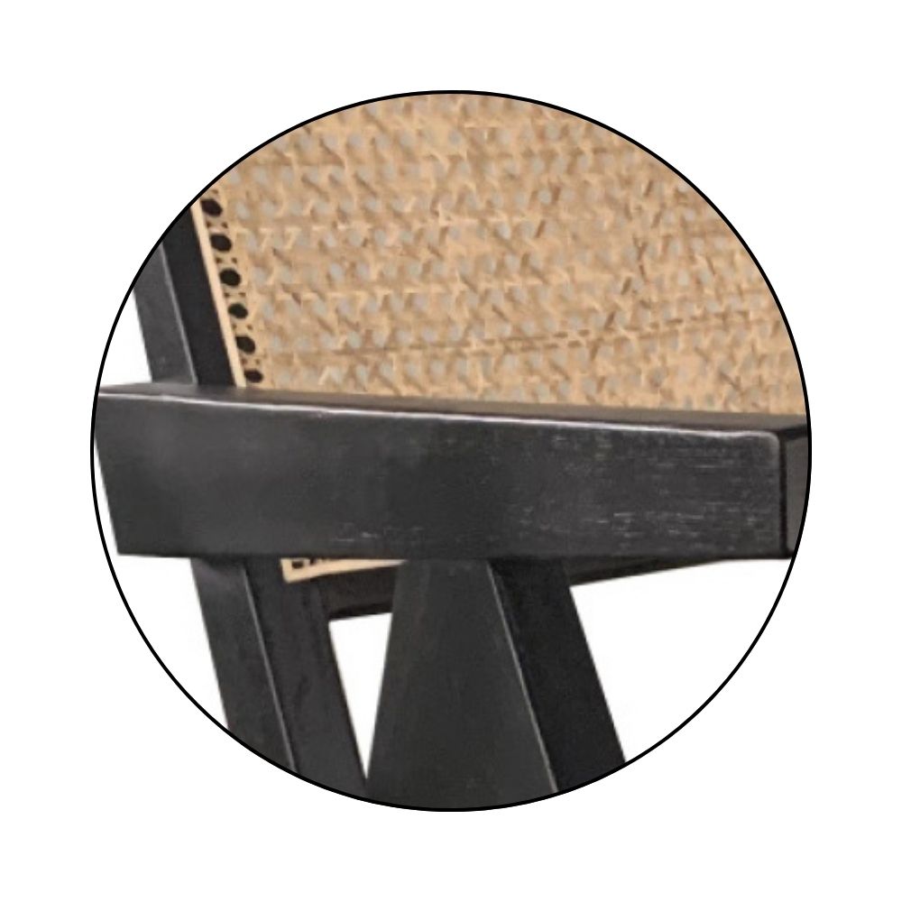 SILLA OCASIONAL ÍNORA NEGRO RATTAN