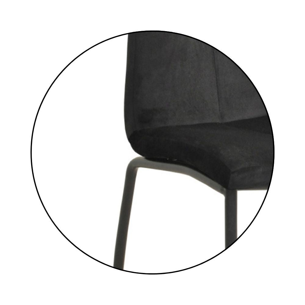 SILLA KÁVEN VELVET NEGRO