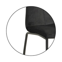SILLA KÁVEN VELVET NEGRO