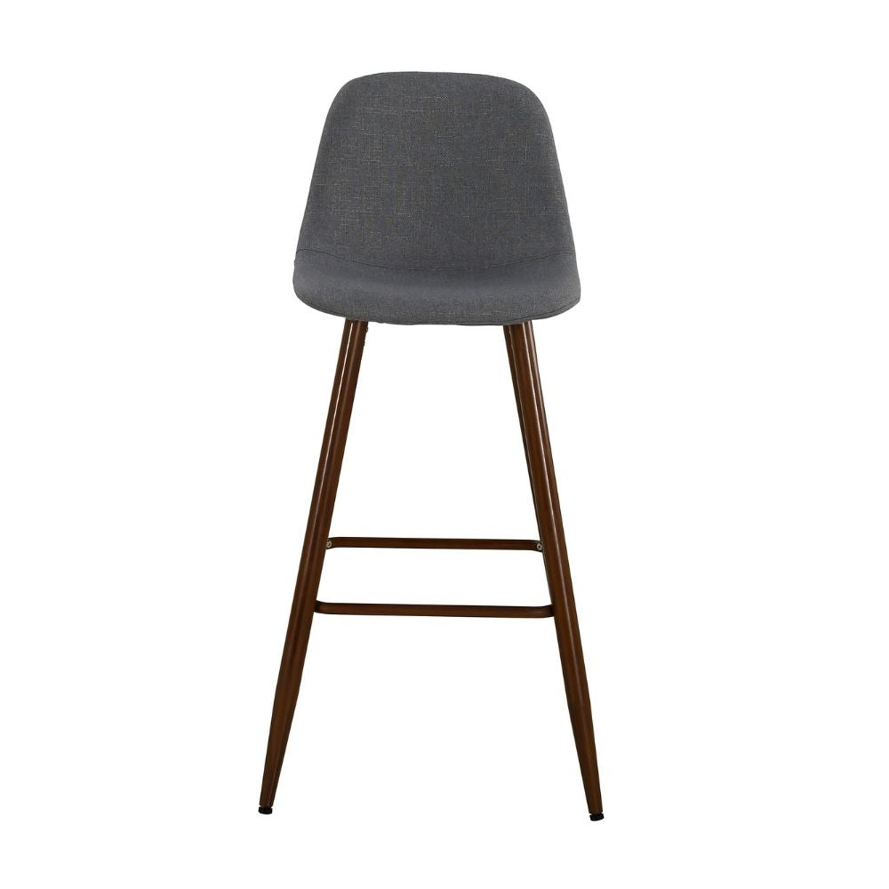 BANCO KÉLON TELA GRIS METAL/MADERA