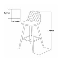 BANCO KÉLON TELA GRIS METAL/MADERA