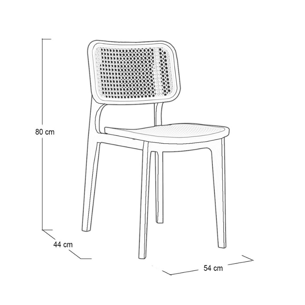 Silla MÁREN PP Negra | Diseño Moderno, Ligera y Resistente para Comedor, Cocina u Oficina