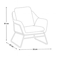 SILLON OCASIONAL ÍLORA VELVET NEGRO PATAS GOLD