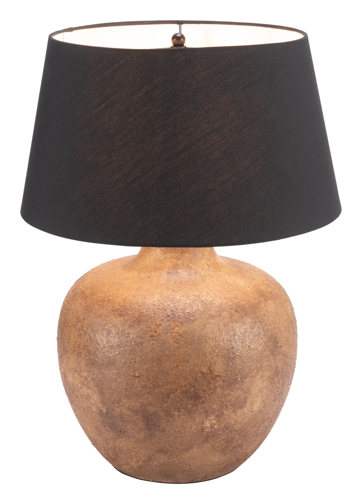 LAMPARA DE MESA NEGRA DE CERÁMICA CON DISEÑO MINIMALISTA
