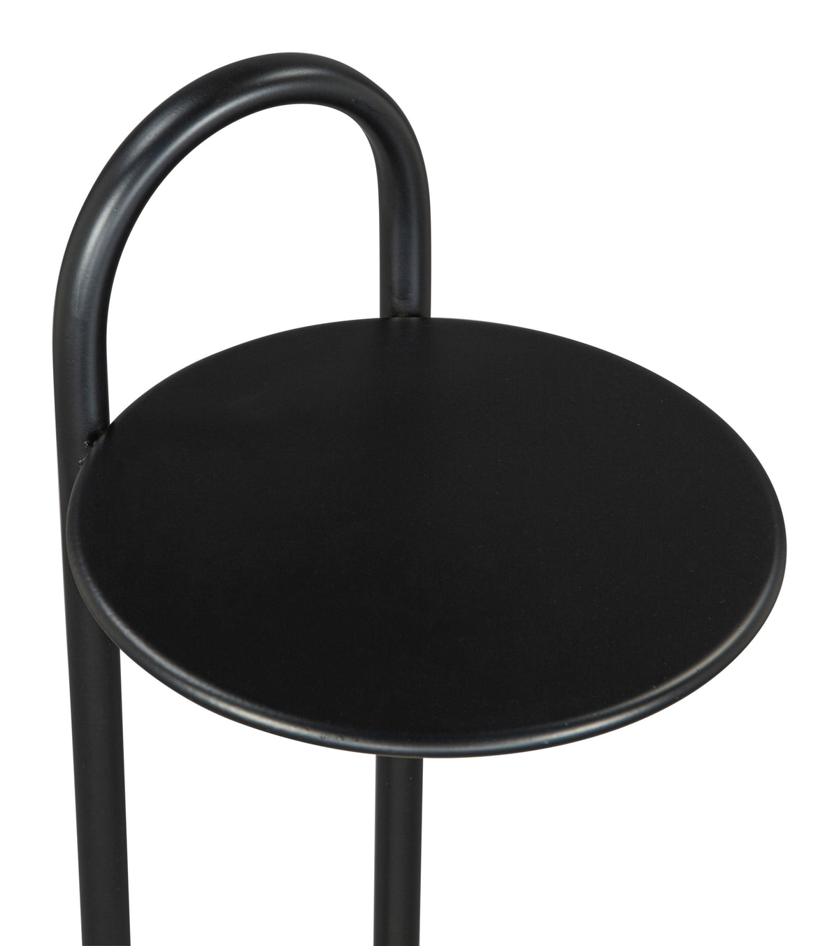 MESA AUXILIAR LUNEL NEGRA CON BASE DE MARMOL BLANCO