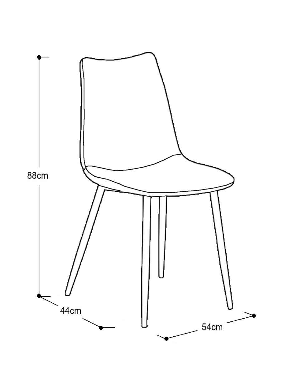 SILLA ÍVARA VELVET GRIS DISEÑO