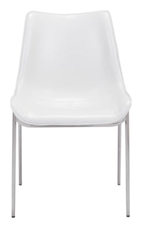 SILLA DE COMEDOR ALTEA BLANCA Y PLATEADA
