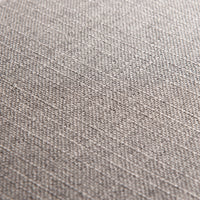 BANCA TAPIZADA GRIS DE TELA SUAVE CON BASE NEGRA MODERNA