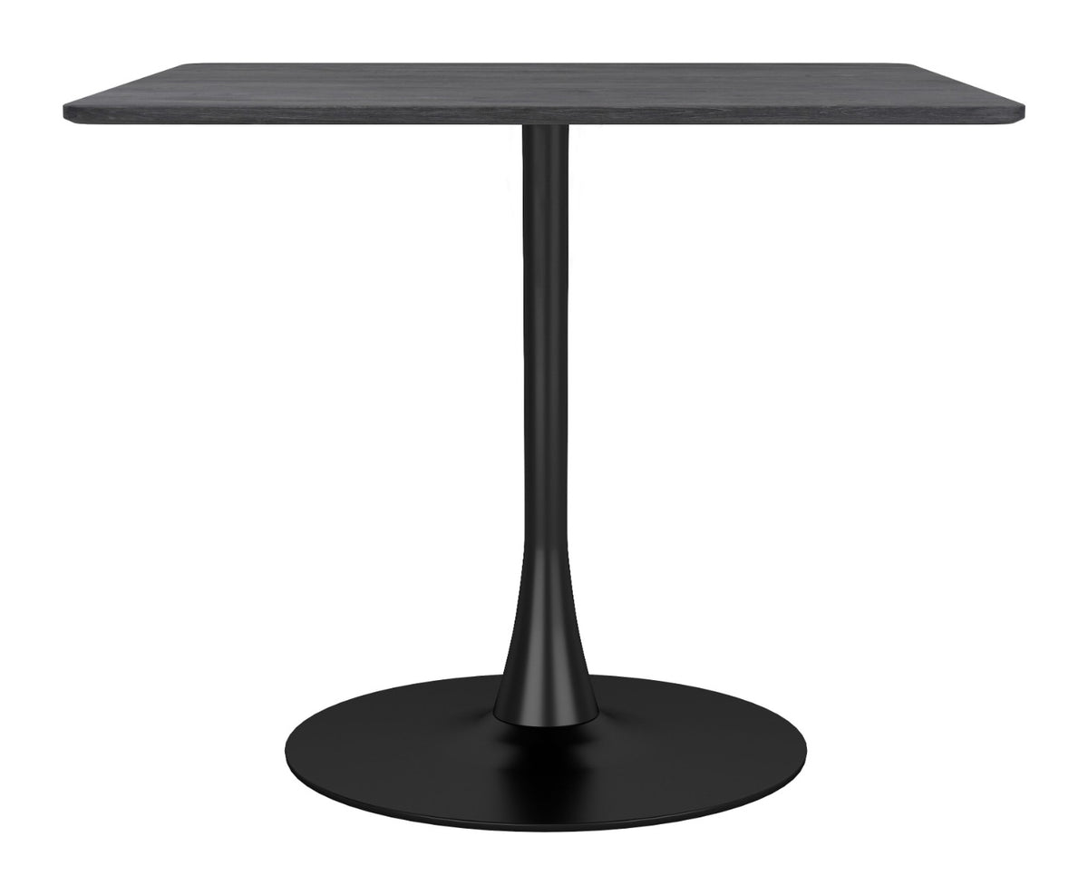 MESA DE COMEDOR NEGRA ESTILO INDUSTRIAL MODERNO