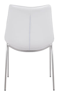 SILLA DE COMEDOR ALTEA BLANCA Y PLATEADA