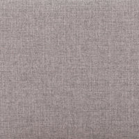BANCA TAPIZADA GRIS DE TELA SUAVE CON BASE NEGRA MODERNA