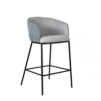 Silla LÉVAN Tela Gris con Pata Negra | Diseño Contemporáneo, Cómoda y Resistente para Comedor