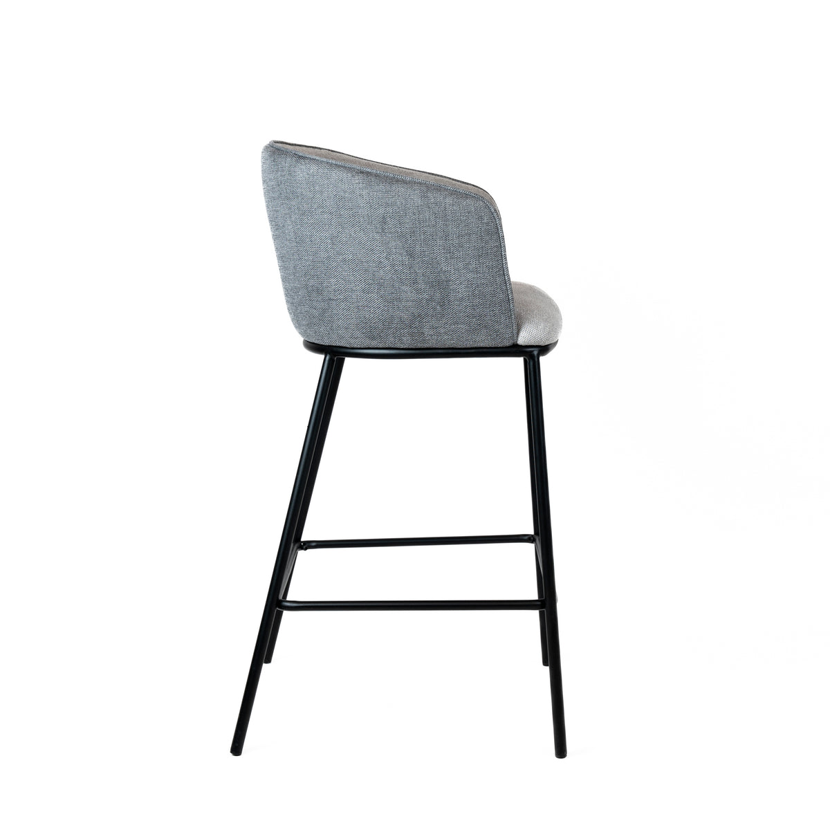 Silla LÉVAN Tela Gris con Pata Negra | Diseño Contemporáneo, Cómoda y Resistente para Comedor