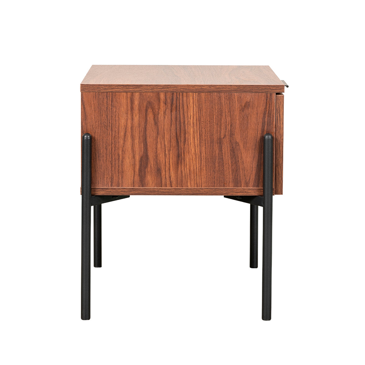 BURO RAVENNA NEGRO CON NOGAL INDUSTRIAL