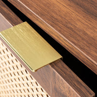 CREDENZA PALERMO NEGRO Y RATTÁN