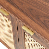 CREDENZA PALERMO NEGRO Y RATTÁN