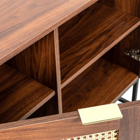 CREDENZA PALERMO NEGRO Y RATTÁN