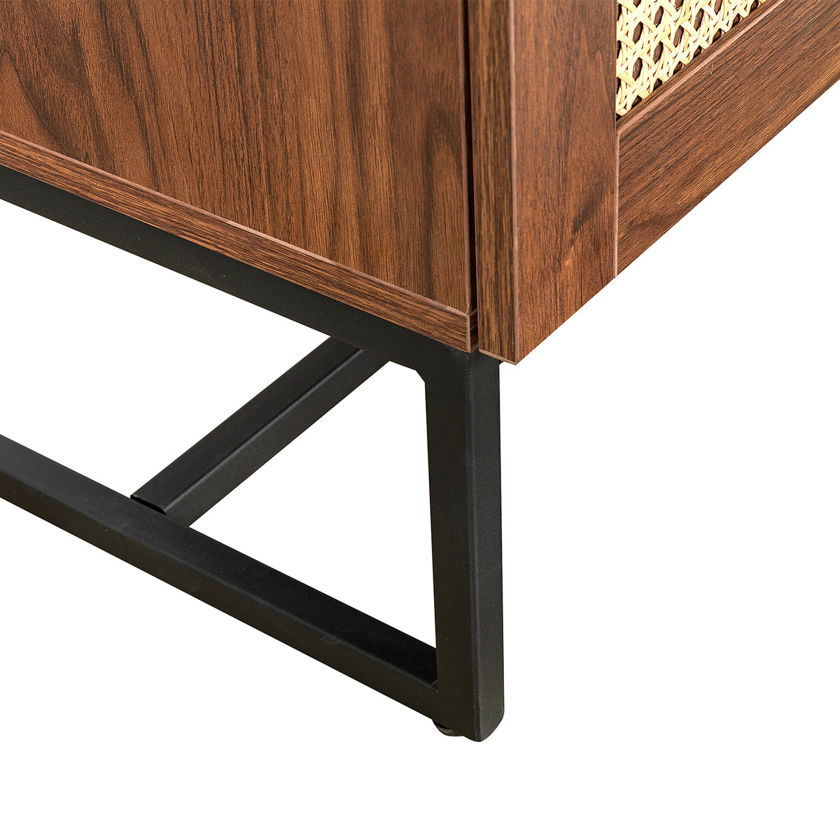 CREDENZA PALERMO NEGRO Y RATTÁN