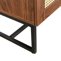 CREDENZA PALERMO NEGRO Y RATTÁN