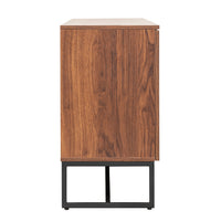 CREDENZA PALERMO NEGRO Y RATTÁN