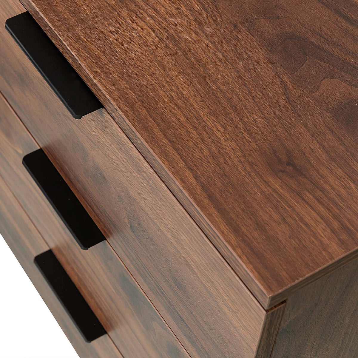 CREDENZA RAVENNA MODERNA NEGRO Y NOGAL