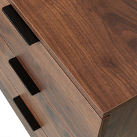 CREDENZA RAVENNA MODERNA NEGRO Y NOGAL