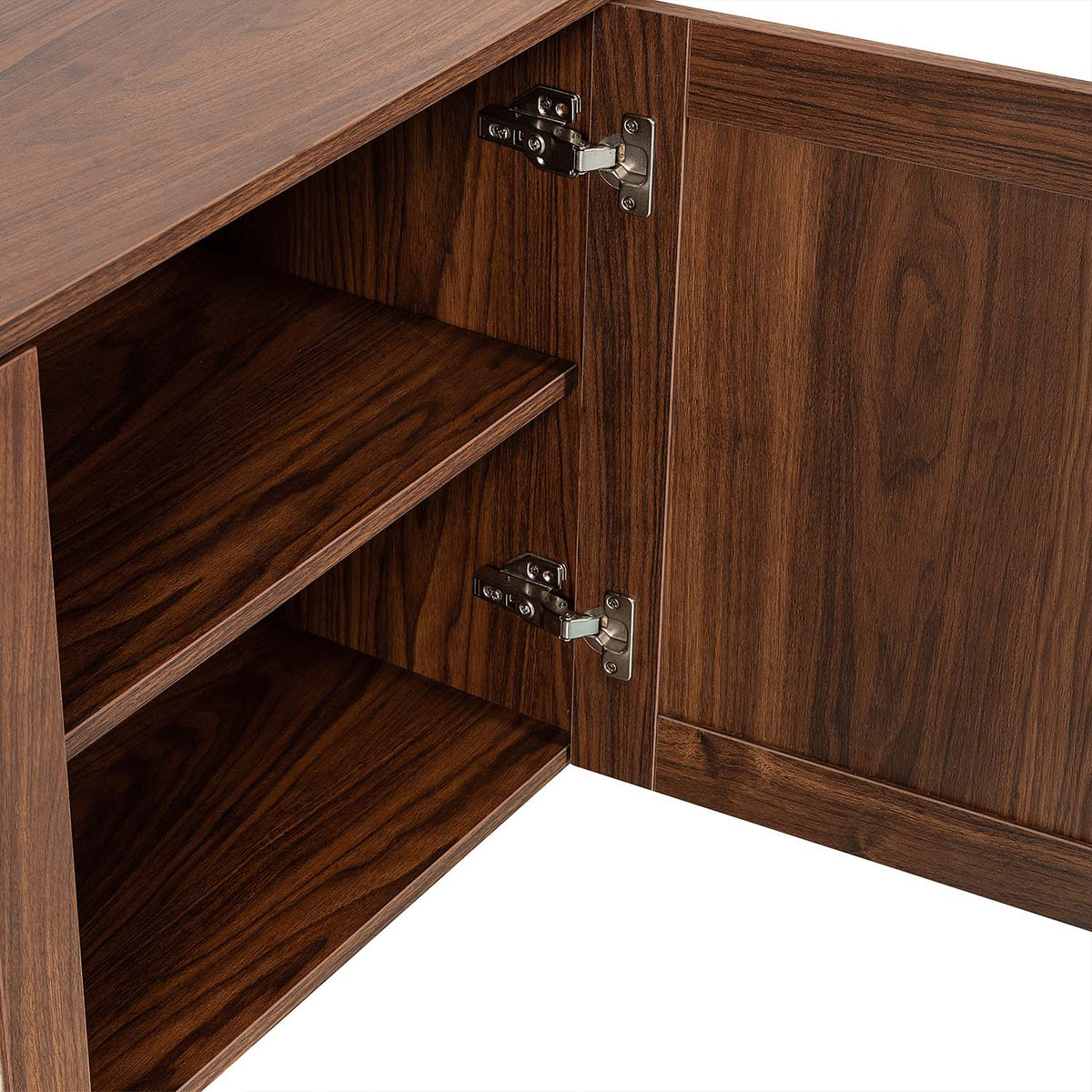 CREDENZA RAVENNA MODERNA NEGRO Y NOGAL