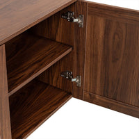 CREDENZA RAVENNA MODERNA NEGRO Y NOGAL