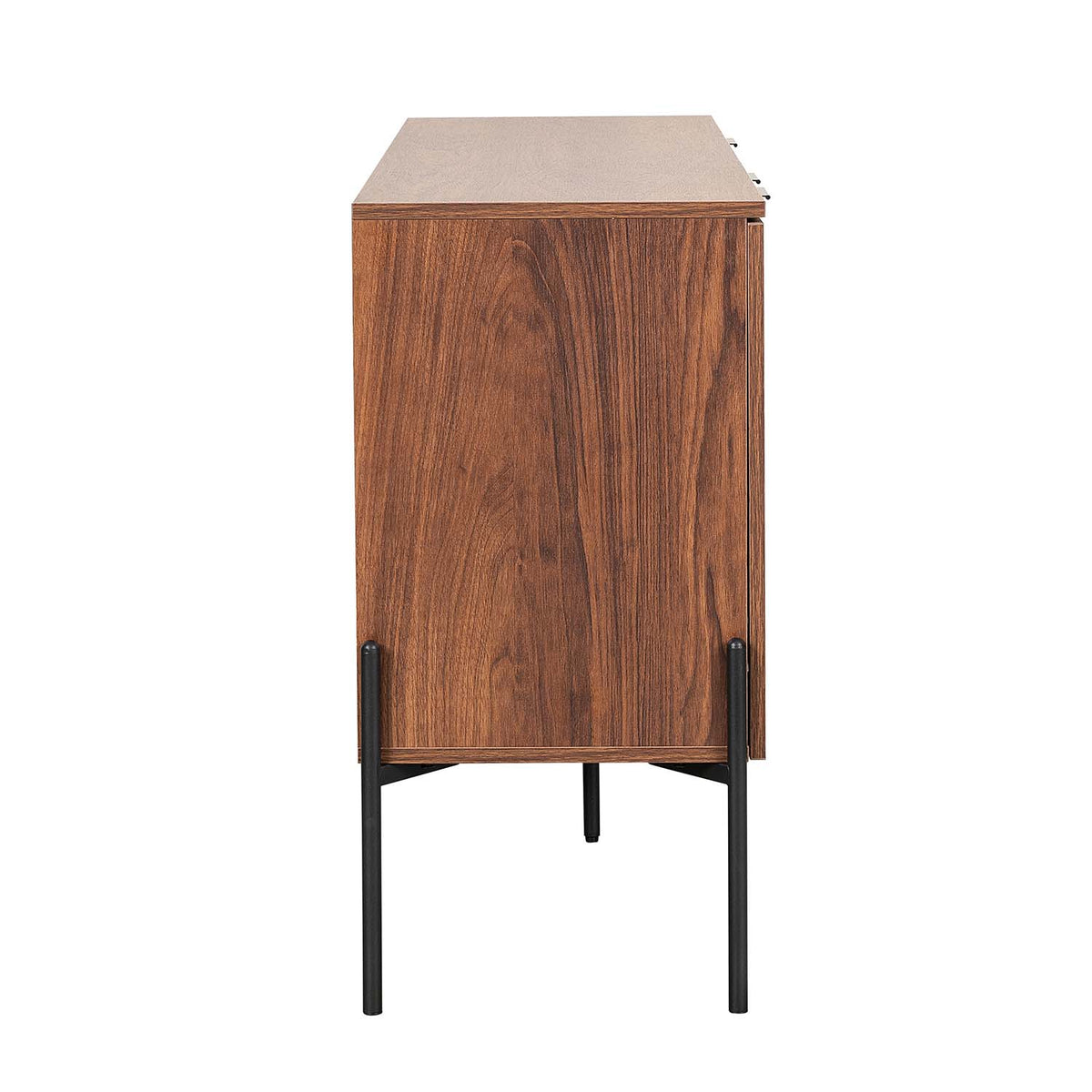 CREDENZA RAVENNA MODERNA NEGRO Y NOGAL
