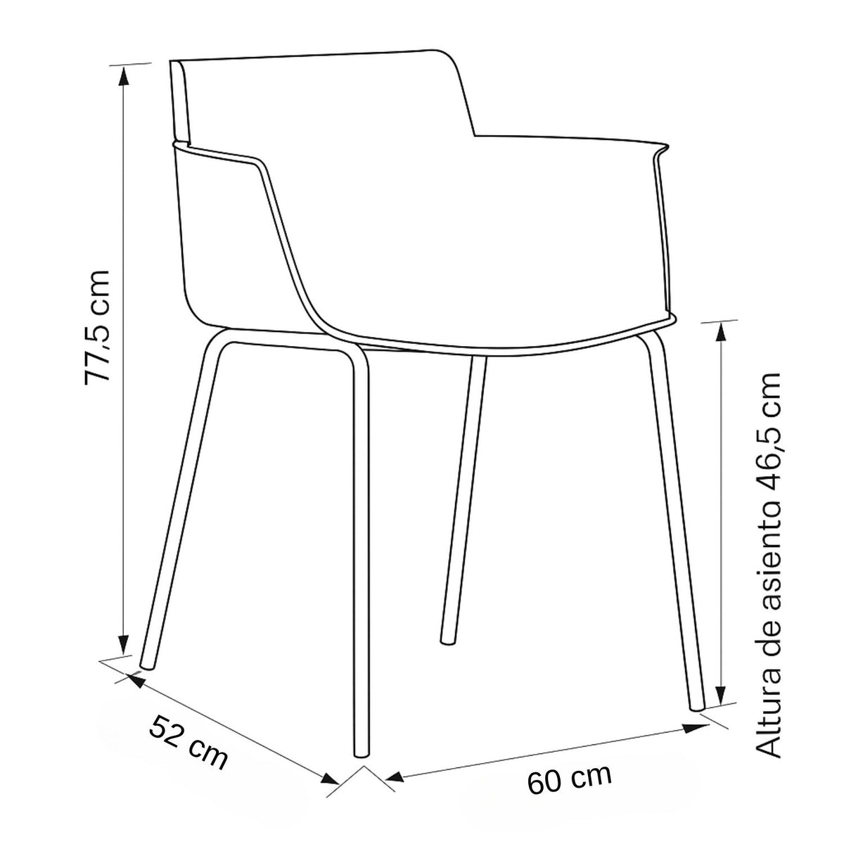 SILLA DE COMEDOR ARMONÍA DISEÑO MODERNO Y ELEGANTE