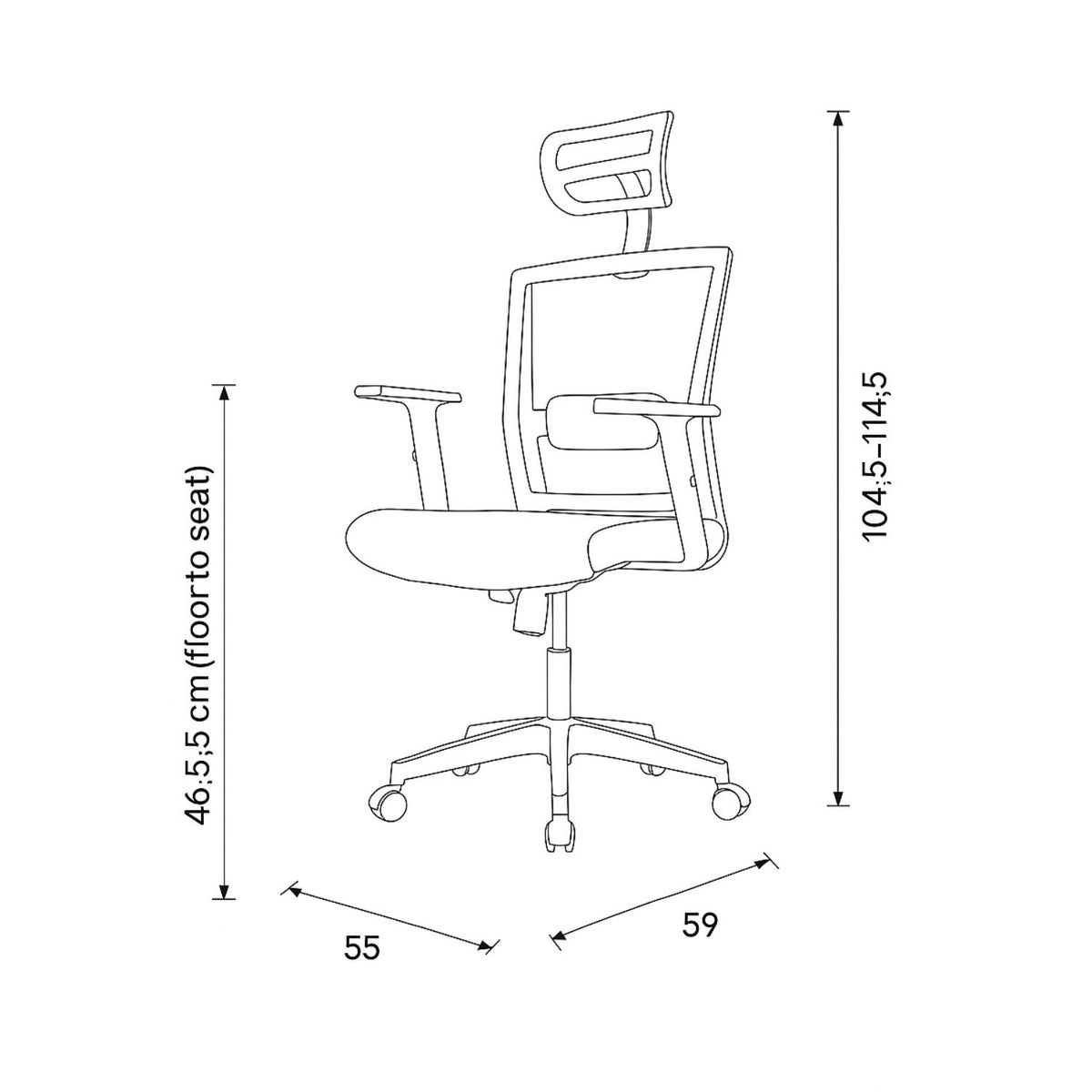 SILLA DIRECTIVA NEXUS MESH ALTURA AJUSTABLE