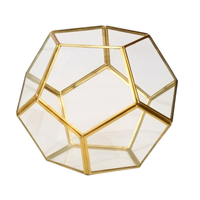FLORERO GEOMETRICO DORADO
