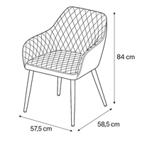 SILLA OCASIONAL IVANA VELVET GRAYGE