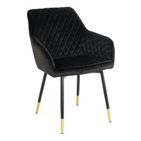 SILLA OCASIONAL IVANA VELVET NEGRO