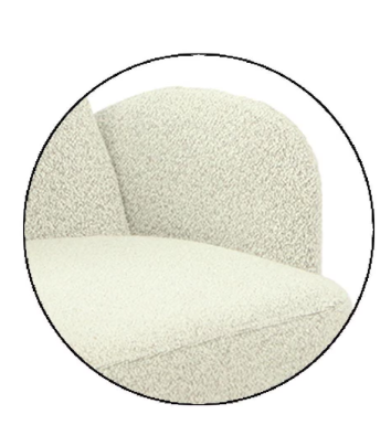 SILLA OCASIONAL LUCRECIA LAMB PATAS NEGRAS