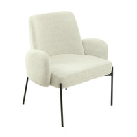 SILLA OCASIONAL LUCRECIA LAMB PATAS NEGRAS