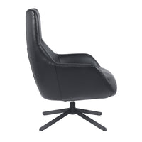 SILLON OCASIONAL RUSIA VINIPIEL NEGRO