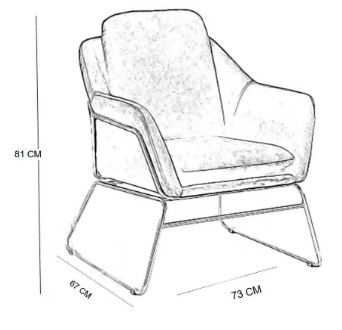 SILLON OCASIONAL RUMANIA VELVET PATAS GOLD