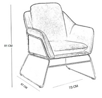 SILLON OCASIONAL RUMANIA VELVET PATAS GOLD
