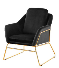 SILLON OCASIONAL RUMANIA VELVET PATAS GOLD